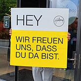 Aufnahme von vergangenem Sonntag: So werden Besucher begrüßt.