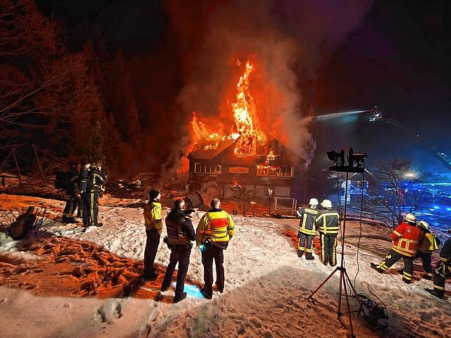 Zum Glück! Beim Brand des ehemaligen Landhaus Walkenmühle im Steinatal bei Bonndorf wurde niemand verletzt.