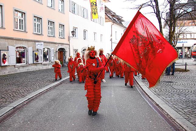 Die Überlinger Löwen beim Donnerstagsumzug 2020.
