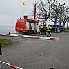 Rettungsdienst und Polizei waren im Einsatz, um den Piloten zu retten.