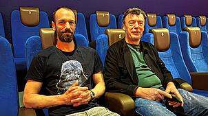 Julian und Ulrich Müller im Villinger Blueboxx-Kino. Die Zeiten sind nicht leicht, sagen sie.