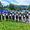 Nach der bestandenen Prüfung freuen sich die frischgebackenen Helfer über ihre Urkunden (v.l.): Ben Gedlich, Gabriela Bürgi, Thomas ...