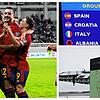 Die spanische Fußball Nationalmannschaft &ndash; hier ein Jubelbild aus dem Qualifikationsspiel gegen Zypern (links) &ndash; bezieht ...