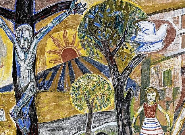Bild 7: In Singen hängt das einzige erhaltene Wandbild von Otto Dix: Was sagt es über unsere Zeit?