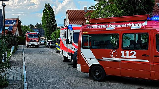 Feuerwehreinsatz am Donnerstag, 27. Juni, am Schluchweg. Aus einer mutmaßlich defekten Gasflasche schießt eine Stichflamme.