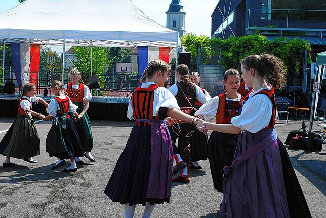 Die Kinder- und Jugendtanzgruppe von Alt-Waldshut bei einer Darbietung.