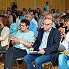 Der Festakt &bdquo;50 Jahre Zusammenschluss von Riedheim und Markdorf&ldquo; in der Leimbacher Mehrzweckhalle ist gut besucht. ...