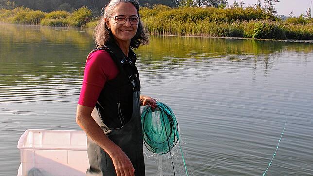 Gudrun Böhler und ihr Bruder sind die einzigen Fischpächter am Mindelsee.
