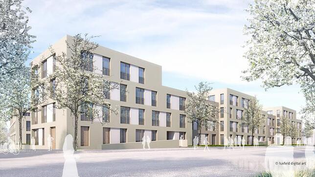 Hier entstehen bezahlbare Wohnungen: Die Wobak zieht das Projekt Zähringer Hof in Petershausen hoch. Doch tragen auch teure Wohnungen ...