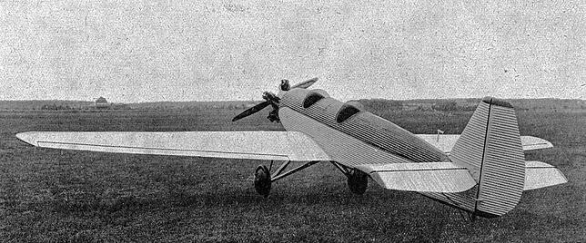 Die Junkers A 50 „Junior“ im Jahr 1929. Das Original war mit einem Sternmotor ausgerüstet.