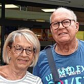 Angela und Peter Haag können der Sperrung der Radolfzeller Straße jenseits von Wollmatingen vor allem Positives abgewinnen. Sie trage ...