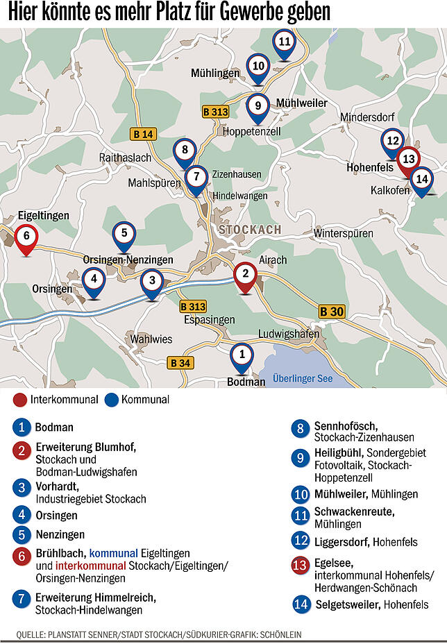 Hier könnte neuer Platz für Gewerbe und Industrie entstehen, wenn das Regierungspräsidium Freiburg die beantragten Flächen genehmigt.