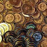 Bitcoin-Münzen als anonymes und nicht zurückzuverfolgendes Online-Zahlungsmittel.