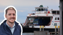 Ein blauer Lkw fährt derzeit auf der Fähre zwischen Friedrichshafen und Romanshorn mit. Silvan Paganini ist Technischer Betriebsleiter ...