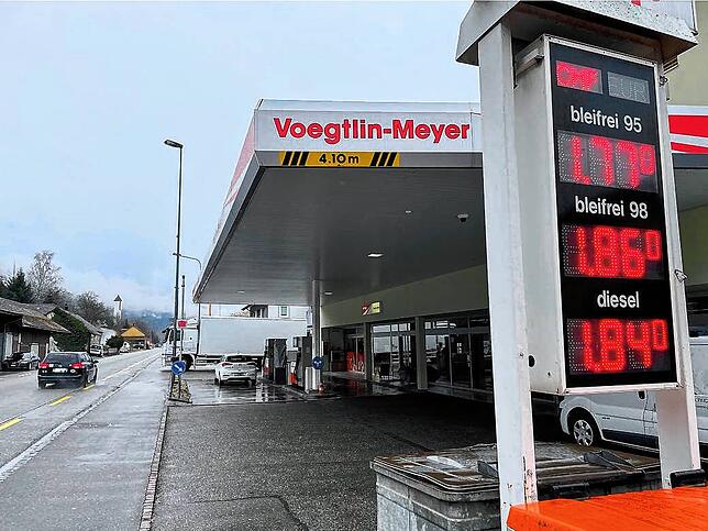 Die Tankstelle der Voegtlin-Meyer AG in Schwaderloch war bei unserem Preisvergleich die günstigste.