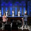 Die SÜDKURIER-Wahlarena zur Landtagswahl 2021 im Stadttheater Konstanz sorgt für eine lebhafte Diskussion. Auf der Bühne (von links) ...