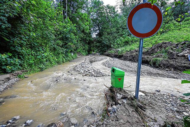 Bild 6: Unwetterfolgen im Öhninger Ortsteil Schienen