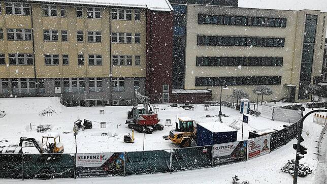 Im Verzug: Die Arbeiten am Anbau des Klinikums Hochrhein liegen sechs Wochen hinter dem Zeitplan.