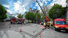 Bild : Feuerwehr probt bei der Christuskirche