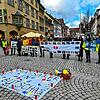 Die Initiativgruppe der Ukrainer im Schwarzwald hat in Villingen schon mehrere Friedenskundgebungen abgehalten &ndash; hier ein Bild von ...