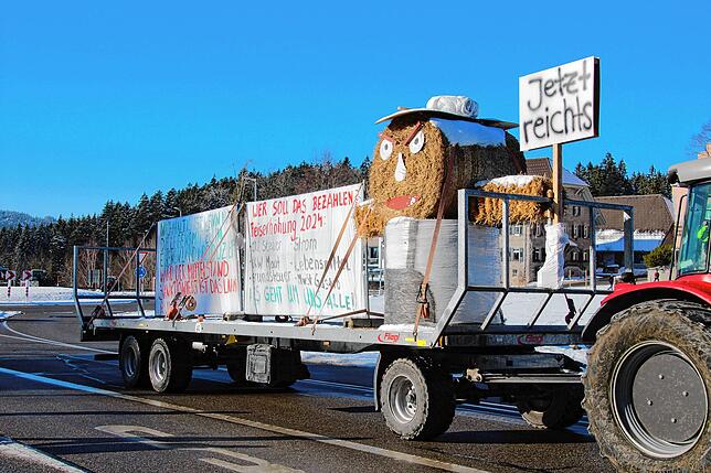 Bild 28: Bauern protestieren gegen Sparpläne: Bilder vom Traktorkorso zur Brauerei Rothaus