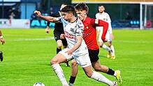 Nico Tadic (vorne) ist der einzige Spieler aus dem Villinger Regionalliga-Team, der in den ersten beiden Testspielen getroffen hat. Nun ...