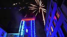 Bild : Villinger Fasnet wird mit Feuerwerk am Bickentor begrüßt