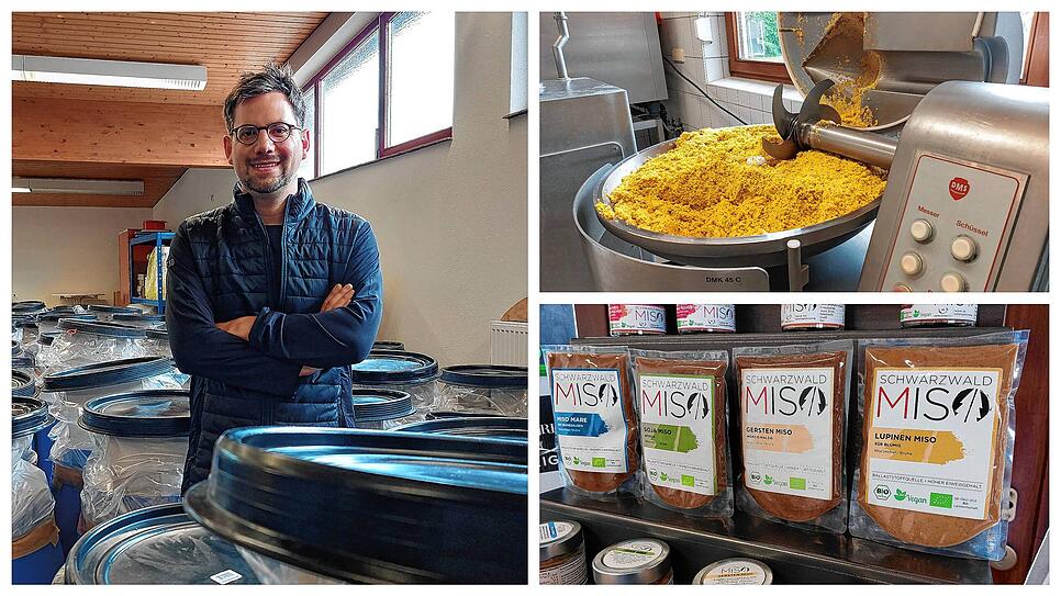 Peter Koch stellt in seiner Firma Schwarzwald Miso in Kirchen-Hausen die japanische Würzpaste her.