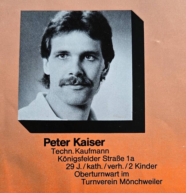 Auszug aus dem Wahlprospekt des Jahres 1984 der CDU Mönchweiler.