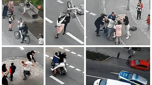 Wilde Szenen spielen sich in Singen ab: Mehrere Frauen schlagen aufeinander ein, obwohl mehrere Kinder in unmittelbarer Nähe waren und ...