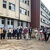 Spatenstich für den Erweiterungsbau des Klinikums Hochrhein mit Landrat Martin Kistler (4. von rechts), Geschäftsführer Hans-Peter ...
