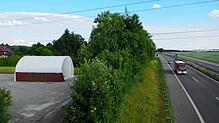 Diese beiden überdachten 40-Fuß-Contanier zieren gegenwärtig das künftige Baugebiet Bildstöckle. Hier soll eine mehrgeschossige ...
