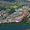 Der Baumarkt soll auf der rot umrandeten Fläche unweit von Laufenpark (links unten) und Zollübergang (rechts unten) errichtet werden.