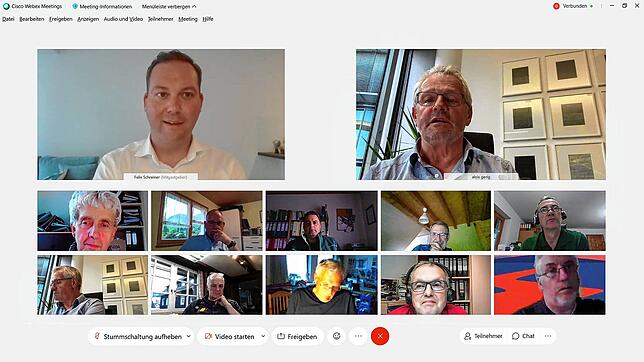 Videorunde mit den Bundestagsabgeordneten Felix Schreiner (links) und Alois Gerig.