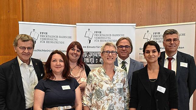 Sie feiern das Jubiläum mit (von links): Franco Mazzi, Jasmin Rauhaus-Höpfer, BFVH-Präsidentin Miriam Hauser, Francoise Moser, ...