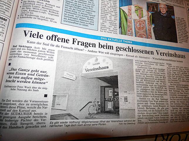 Hier berichtete der SÜDKURIER am 4. Januar 1997: Wie geht es weiter mit dem Vereinshaus?