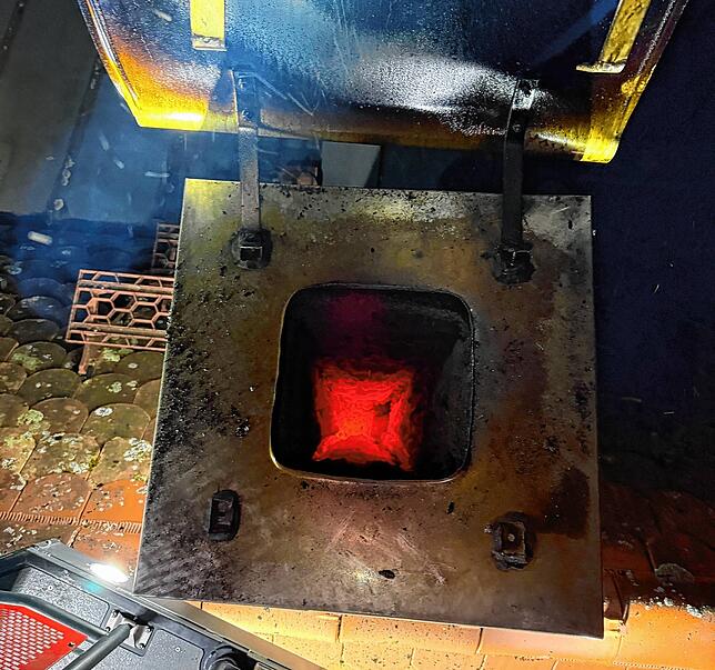 Dieser Kamin wurde über 600 Grad Celsius warm.