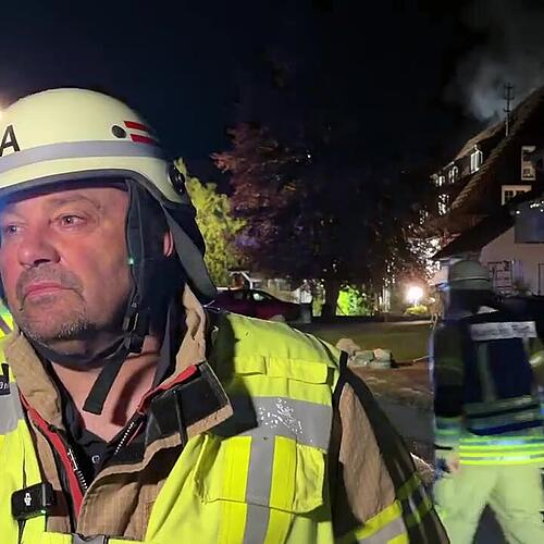 Brand an einem Wohnhaus in VS-Mühlhausen