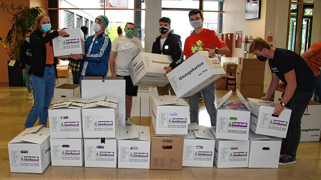 Die Initiatoren des Donaueschinger Moria-Hilfsprojektes am Fürstenberg-Gymnasium: Svenia Wittenberg (von links), Davide Häge, Jonas ...