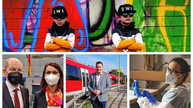 Zahlreiche Menschen haben das Jahr 2021 am Hochrhein geprägt. Sie waren ein Teil davon (von links oben nach rechts unten): Die ...