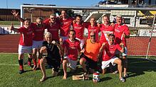 Das erfolgreiche Team des FC Überlingen: (hinten, v.l.) Giuseppe Minardi, Adrian Szrimai, Uwe Negrassus, Rolf Schlegel, Ronny Herder, ...