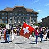Eine Demo gegen die Schweizer Corona-Maßnahmen in Bern.