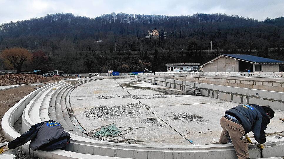 Bild : So sieht es auf der Baustelle des Freibads Waldshut aus