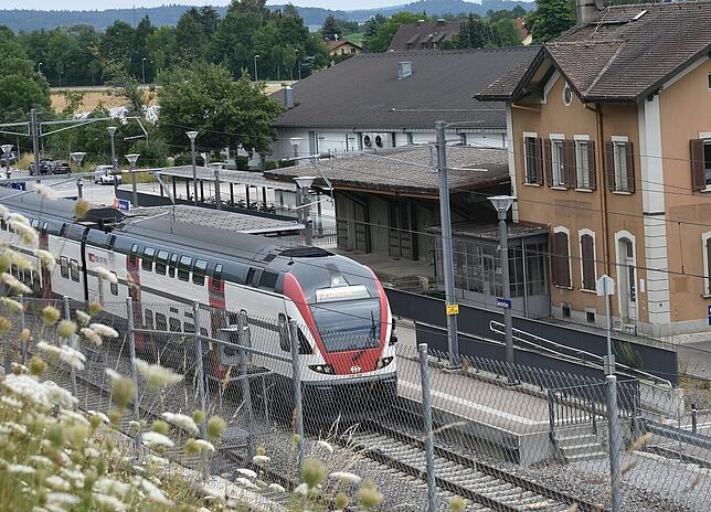 Die S9 im Bahnhof Jestetten.