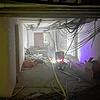 Brand in der ehemaligen Eggbergklinik im Kurgebiet in Bad Säckingen am 6. April 2022.