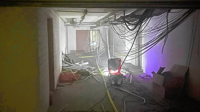 Brand in der ehemaligen Eggbergklinik im Kurgebiet in Bad Säckingen am 6. April 2022.