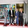 Oberbürgermeister Erik Pauly, Sachverständiger Manuel Kienzler, Leiter der Wirtschaftsförderung Theo Kneer, sowie die City Managerin ...