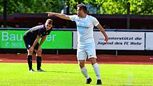 Tor des Tages: Lukas Keßler feiert seinen ersten Saisontreffer, der der SG FC Wehr/Brennet den 1:0-Sieg gegen den FC Wittlingen beschert ...