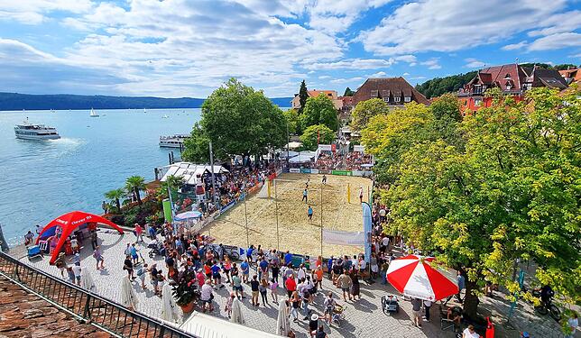 (Archivbild) Die Sparkasse-Bodensee-Beach-Days fanden vom 30. Juli bis 4 statt. August 2024. Auch in 2025 kommen Spitzensportler nach ...