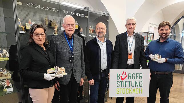 Kulturamtsleiterin Corinna Bruggaier, Willi Zöller, Wolfgang Kammerlander und Gebhard Schulz von der Bürgerstiftung sowie ...